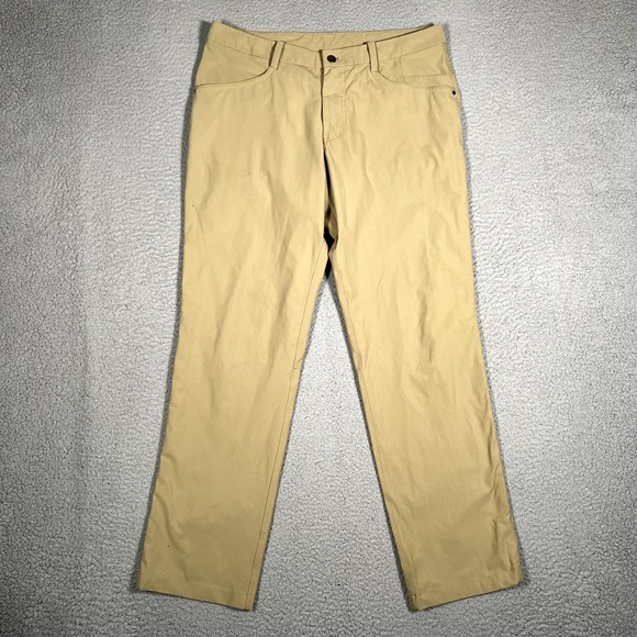 Lululemon Pants Mens‎ 36x31 Brown ABC Classic Fit Warpstreme Golf Casual Logo - Picture 1 of 12